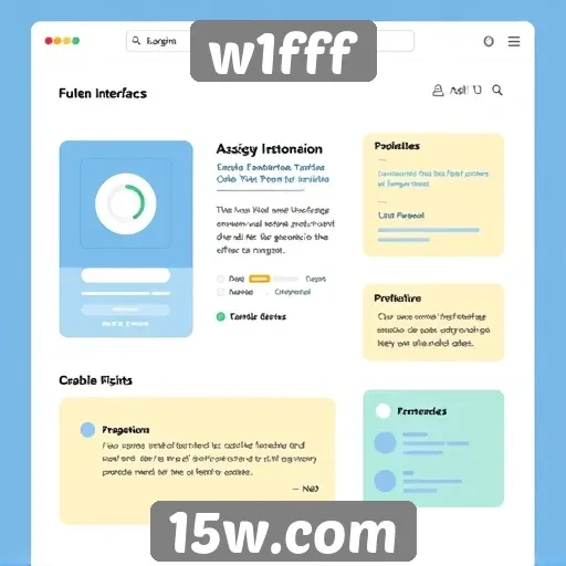 Análise da interface do usuário do site w1fff